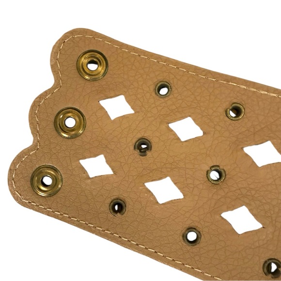 Anthropologie Tan Belt with Gold Accents - Picture 7 of 8